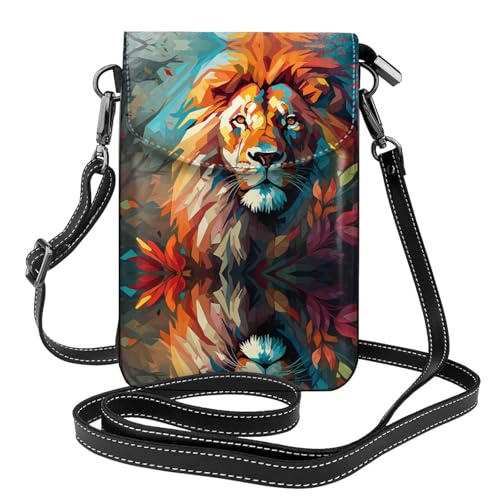 LLKGO Toil Painting of a Lion Pattern Crossbody Bag Mobile Phone Bag Women Small Wallet A Practical Gift Suitable for going out, exercising, and shopping LLKGO Toil Painting of a Lion Pattern Crossbody Bag Mobile Phone Bag Women Small Wallet A Practical Gift Suitable for going out, exercising, and shopping von LLKGOT