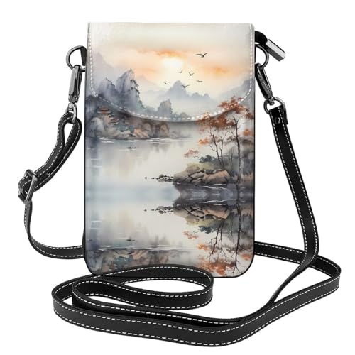 LLKGO Tpainting of Birds and Mountains Pattern Crossbody Bag Mobile Phone Bag Women Small Wallet A Practical Gift Suitable for going out, exercising, and shopping LLKGO Tpainting of Birds and Mountains Pattern Crossbody Bag Mobile Phone Bag Women Small Wallet A Practical Gift Suitable for going out, exercising, and shopping von LLKGOT