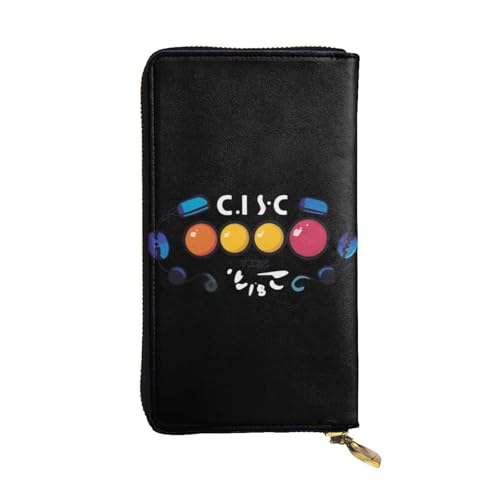 LLKGOT Langes Portemonnaie aus Leder mit atmosphärischem Logo, großes Fassungsvermögen, Kreditkartenfach mit Reißverschluss von LLKGOT