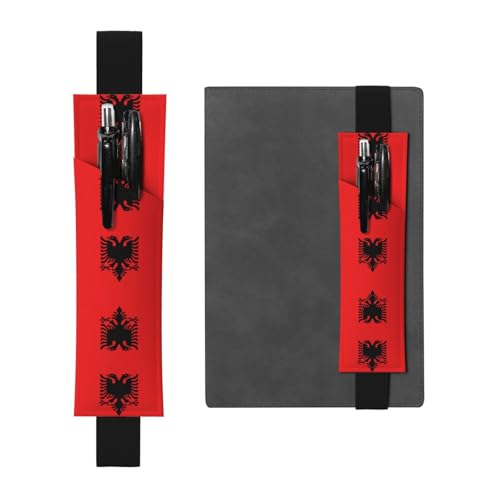 LLKGOT Leder-Stifthalter, Lesezeichen, Albanische Flagge, Druck für Hardcover-Tagebücher, Tagebücher, Planer, verstellbarer Riemen LLKGOT Leder-Stifthalter, Lesezeichen, Albanische Flagge, Druck für Hardcover-Tagebücher, Tagebücher, Planer, verstellbarer Riemen von LLKGOT