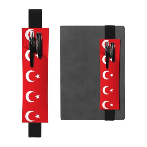 LLKGOT Leder-Stifthalter, Lesezeichen, Flagge der Türkei, Druck für Hardcover-Tagebücher, Tagebücher, Planer, verstellbarer Riemen LLKGOT Leder-Stifthalter, Lesezeichen, Flagge der Türkei, Druck für Hardcover-Tagebücher, Tagebücher, Planer, verstellbarer Riemen von LLKGOT