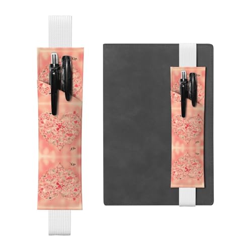 LLKGOT Leder-Stifthalter, Lesezeichen, Herz-Blumendruck, für Hardcover-Tagebücher, Tagebücher, Planer, verstellbarer Riemen LLKGOT Leder-Stifthalter, Lesezeichen, Herz-Blumendruck, für Hardcover-Tagebücher, Tagebücher, Planer, verstellbarer Riemen von LLKGOT