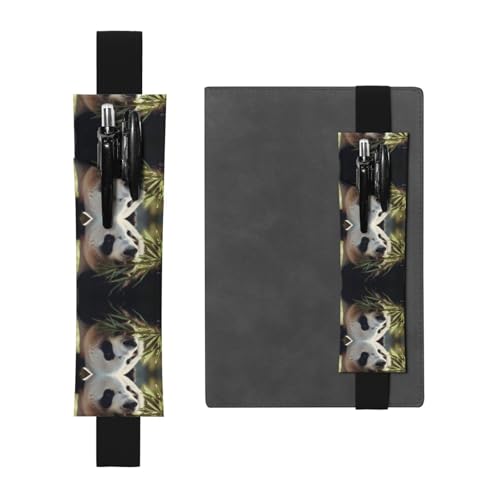 LLKGOT Leder-Stifthalter, Lesezeichen, Panda, mit Bambus-Druck, für Hardcover-Tagebücher, Tagebücher, Planer, verstellbarer Riemen LLKGOT Leder-Stifthalter, Lesezeichen, Panda, mit Bambus-Druck, für Hardcover-Tagebücher, Tagebücher, Planer, verstellbarer Riemen von LLKGOT