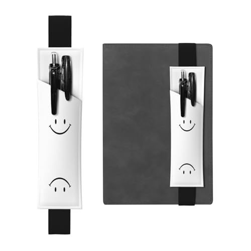 LLKGOT Leder-Stifthalter, Lesezeichen, lächelndes Gesicht, Druck für Hardcover-Tagebücher, Tagebücher, Planer, verstellbarer Riemen LLKGOT Leder-Stifthalter, Lesezeichen, lächelndes Gesicht, Druck für Hardcover-Tagebücher, Tagebücher, Planer, verstellbarer Riemen von LLKGOT