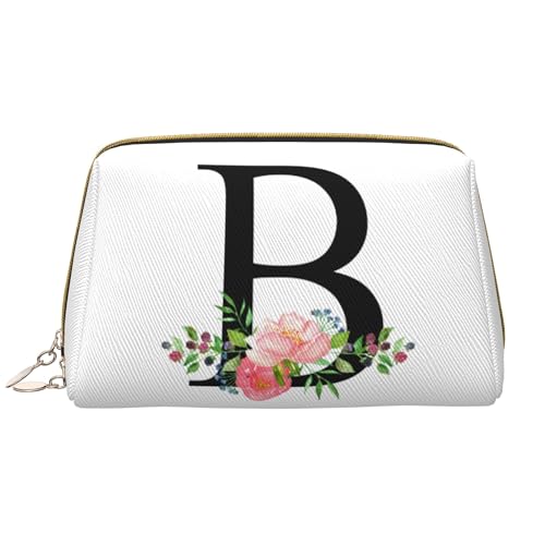 Kosmetiktasche personalisiert Initial - Initial Kulturtasche für Damen - Alphabet Kosmetiktasche - Braut Brautjungfer Frauen Geburtstag Weihnachten Schminke Beauty Make-Up Geschenk von LLLGSH