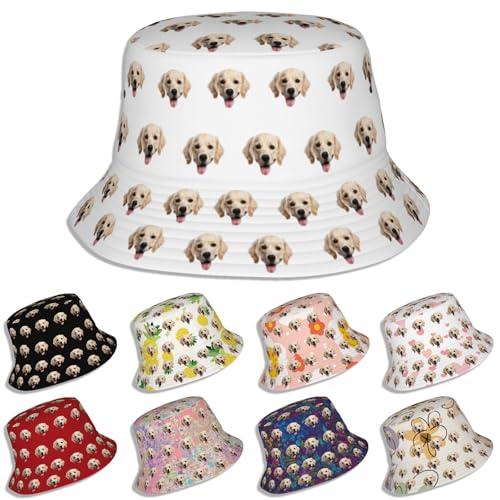 Personalisierte Fischermütze, Personalisierte Fischerhüte für Damen und Herren mit Gesichtsfoto, Personalisierte Fischerhut mit Eigenem Foto/Name/Text/Logo, für Sommer Strand Reisen Wandern Outdoor Personalisierte Fischermütze, Personalisierte Fischerhüte für Damen und Herren mit Gesichtsfoto, Personalisierte Fischerhut mit Eigenem Foto/Name/Text/Logo, für Sommer Strand Reisen Wandern Outdoor von LLLGSH