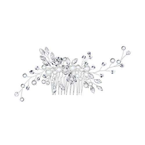 LLLucky Braut-Haarkamm, Blume, Perlen, Schmuck, Haarschmuck, Dekoration, Kopfschmuck, Hochzeit, Braut, Haar-Accessoires LLLucky Braut-Haarkamm, Blume, Perlen, Schmuck, Haarschmuck, Dekoration, Kopfschmuck, Hochzeit, Braut, Haar-Accessoires von LLLucky