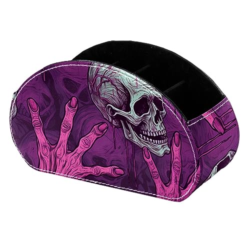 LLNSUPPLY Federmäppchen mit Zombie-Händen, Totenkopf-Design, niedlich, halbrund, Stifthalter, Make-up-Tasche, Kosmetiktasche für Schule, Studenten, Büro, Damen, Teenager, Mädchen, Jungen von LLNSUPPLY