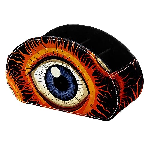 LLNSUPPLY Halloween Eyeball Stehendes Federmäppchen, niedlicher halbrunder Stifthalter, Make-up-Kosmetiktasche für Schule, Studenten, Büro, Damen, Teenager, Mädchen, Jungen von LLNSUPPLY