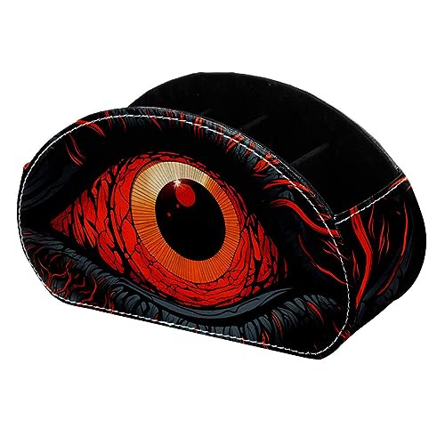 LLNSUPPLY Halloween Eyeball Stehendes Federmäppchen, niedlicher halbrunder Stifthalter, Make-up-Kosmetiktasche für Schule, Studenten, Büro, Damen, Teenager, Mädchen, Jungen von LLNSUPPLY