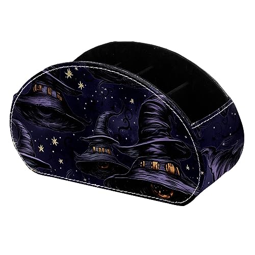 LLNSUPPLY Halloween Hexenhut Stehendes Federmäppchen, niedlicher halbrunder Stifthalter, Make-up-Kosmetiktasche für Schule, Studenten, Büro, Damen, Teenager, Mädchen, Jungen von LLNSUPPLY