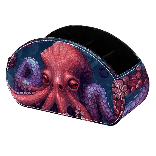 LLNSUPPLY Octopus großes stehendes Federmäppchen, niedlich, halbrund, Stifthalter, Make-up-Kosmetiktasche für Schule, Studenten, Büro, Damen, Teenager, Mädchen, Jungen von LLNSUPPLY