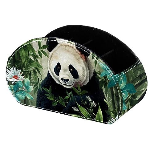 LLNSUPPLY Panda Stehendes Federmäppchen aus Bambus, niedlicher Quader Stifthalter, Federmäppchen, Make-up-Pinsel-Boxen für Schule, Studenten, Büro, Damen, Teenager, Mädchen, Jungen von LLNSUPPLY