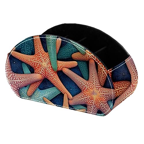 LLNSUPPLY Sea Star hübsches Stehendes Federmäppchen, niedlich, halbrund, Stifthalter, Make-up-Tasche, Kosmetiktasche für Schule, Studenten, Büro, Damen, Teenager, Mädchen, Jungen von LLNSUPPLY