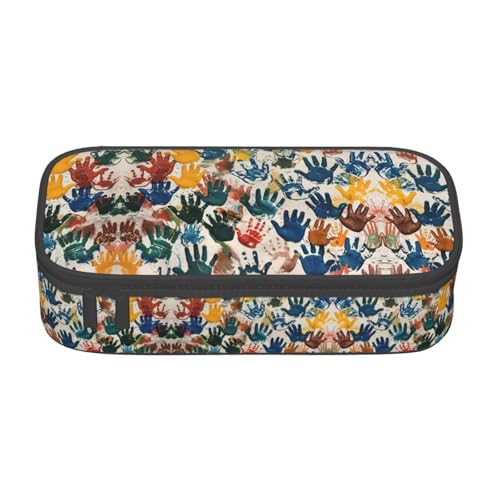 Federmappe mit Frühlingsblumen-Schmetterlings-Druck – Stift-Organizer für Mädchen und Jungen, Schulbedarf, Schreibwaren und Bürogebrauch, Handabdruck für Kinder., Einheitsgröße, Schulranzen Federmappe mit Frühlingsblumen-Schmetterlings-Druck – Stift-Organizer für Mädchen und Jungen, Schulbedarf, Schreibwaren und Bürogebrauch, Handabdruck für Kinder., Einheitsgröße, Schulranzen von LLOTPQ