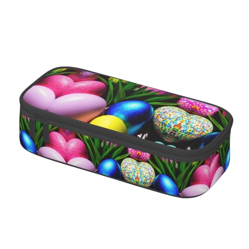 LLOTPQ Bee On Honeycomb Print Pencil Case - Pen Organizer for Girls and Boys, School Supplies, Stationery, and Office Use, Bunte Ostereier, Einheitsgröße, Schulranzen LLOTPQ Bee On Honeycomb Print Pencil Case - Pen Organizer for Girls and Boys, School Supplies, Stationery, and Office Use, Bunte Ostereier, Einheitsgröße, Schulranzen von LLOTPQ