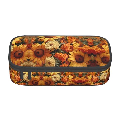 LLOTPQ Bee On Honeycomb Print Pencil Case - Pen Organizer for Girls and Boys, School Supplies, Stationery, and Office Use, Frühling Sonnenblumen Retro Blumen, Einheitsgröße, Schulranzen LLOTPQ Bee On Honeycomb Print Pencil Case - Pen Organizer for Girls and Boys, School Supplies, Stationery, and Office Use, Frühling Sonnenblumen Retro Blumen, Einheitsgröße, Schulranzen von LLOTPQ
