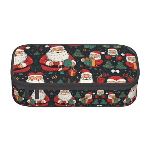 LLOTPQ Federmäppchen mit Hahn auf Holz im Bauernland-Druck, Stift-Organizer für Mädchen und Jungen, Schulbedarf, Schreibwaren und Bürogebrauch, weihnachtsmotiv, Einheitsgröße, Schulranzen von LLOTPQ