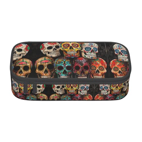 LLOTPQ Federmäppchen mit buntem Akustik- und Gitarren-Druck – Stift-Organizer für Mädchen und Jungen, Schulbedarf, Schreibwaren und Bürogebrauch, Sugar Skulls, Einheitsgröße, Schulranzen LLOTPQ Federmäppchen mit buntem Akustik- und Gitarren-Druck – Stift-Organizer für Mädchen und Jungen, Schulbedarf, Schreibwaren und Bürogebrauch, Sugar Skulls, Einheitsgröße, Schulranzen von LLOTPQ