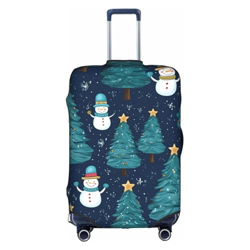 LLOTPQ Kofferüberzugschutz - Weihnachten Schneemann Druck Gepäckkoffer für Frauen & Mädchen Reisezubehör Ästhetische Anhänger, weiß, S von LLOTPQ