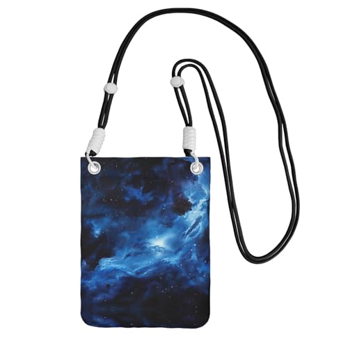 LLOTPQ Schwarze Tragetasche für Mobiltelefone – Blauer Galaxie-Druck, Crossbody-Tasche, Universalgurt, ideal für Pendler, Einkaufen, Schwarz , Einheitsgröße LLOTPQ Schwarze Tragetasche für Mobiltelefone – Blauer Galaxie-Druck, Crossbody-Tasche, Universalgurt, ideal für Pendler, Einkaufen, Schwarz , Einheitsgröße von LLOTPQ