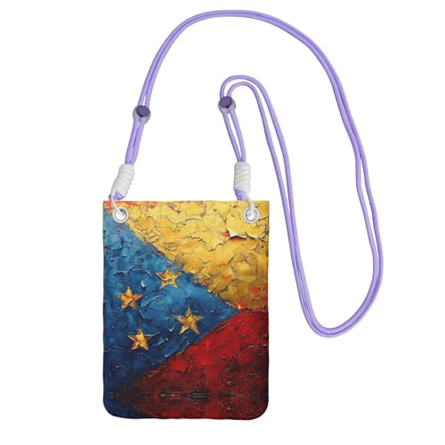LLOTPQ Schwarze Tragetasche für Mobiltelefone – Flagge von Venezuela, Crossbody-Geldbörse, Universalgurt, ideal für Pendler, Einkaufen, violett, Einheitsgröße LLOTPQ Schwarze Tragetasche für Mobiltelefone – Flagge von Venezuela, Crossbody-Geldbörse, Universalgurt, ideal für Pendler, Einkaufen, violett, Einheitsgröße von LLOTPQ