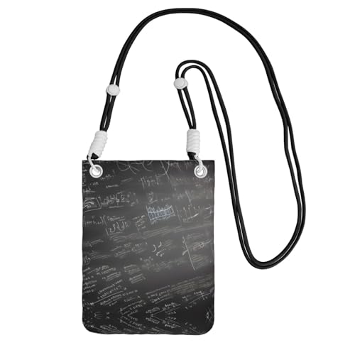 LLOTPQ Schwarze Tragetasche für Mobiltelefone – Mathematik-Symbole, bedruckt, Crossbody-Tasche, Universalgurt, ideal für Pendler, Einkaufen, Schwarz , Einheitsgröße LLOTPQ Schwarze Tragetasche für Mobiltelefone – Mathematik-Symbole, bedruckt, Crossbody-Tasche, Universalgurt, ideal für Pendler, Einkaufen, Schwarz , Einheitsgröße von LLOTPQ