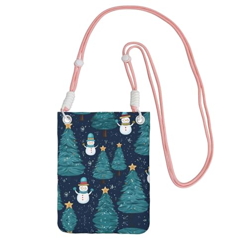 LLOTPQ Schwarze Tragetasche für Mobiltelefone – Umhängetasche mit Schneemann-Druck, Universalgurt, ideal für Pendler, Einkaufen, rose, Einheitsgröße LLOTPQ Schwarze Tragetasche für Mobiltelefone – Umhängetasche mit Schneemann-Druck, Universalgurt, ideal für Pendler, Einkaufen, rose, Einheitsgröße von LLOTPQ