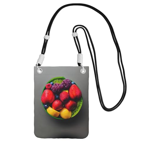 LLOTPQ Schwarze Tragetasche für Mobiltelefone – frische und saftige Früchte mit Regenbogen-Druck, Crossbody-Geldbörse, Universalgurt, ideal für Pendler, Einkaufen, Schwarz , Einheitsgröße LLOTPQ Schwarze Tragetasche für Mobiltelefone – frische und saftige Früchte mit Regenbogen-Druck, Crossbody-Geldbörse, Universalgurt, ideal für Pendler, Einkaufen, Schwarz , Einheitsgröße von LLOTPQ
