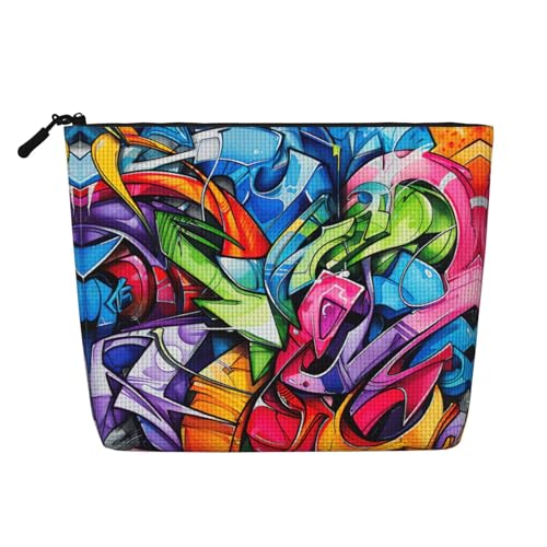 Make-up-Tasche aus künstlichem Hanf mit roten Rosen – Reise-Kulturbeutel für Frauen, tägliche Aufbewahrung, Geschäftsreisen und mehr, Graffiti-Zeichnung, Einheitsgröße Make-up-Tasche aus künstlichem Hanf mit roten Rosen – Reise-Kulturbeutel für Frauen, tägliche Aufbewahrung, Geschäftsreisen und mehr, Graffiti-Zeichnung, Einheitsgröße von LLOTPQ