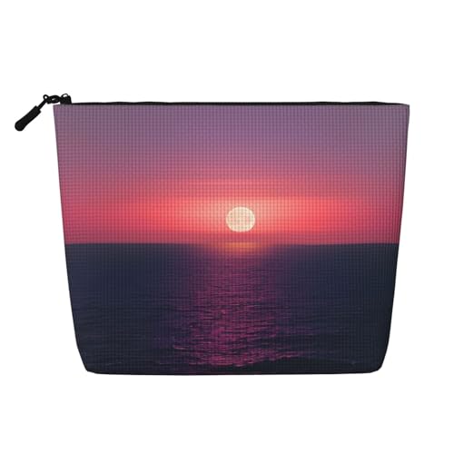 Make-up-Tasche mit Osterhasen-Blumendruck, künstlicher Hanf, Reise-Kulturbeutel für Frauen, tägliche Aufbewahrung, Geschäftsreisen und mehr, Bright Moon At Sea Hippie, Einheitsgröße Make-up-Tasche mit Osterhasen-Blumendruck, künstlicher Hanf, Reise-Kulturbeutel für Frauen, tägliche Aufbewahrung, Geschäftsreisen und mehr, Bright Moon At Sea Hippie, Einheitsgröße von LLOTPQ