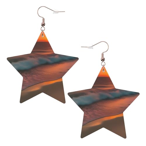 Weiße trendige Leder-Stern-Ohrringe für Damen – leichter Sonnenuntergang am Strand, baumelnder Schmuck, Partygeschenke und Dekorationen, Einheitsgröße, Leder Weiße trendige Leder-Stern-Ohrringe für Damen – leichter Sonnenuntergang am Strand, baumelnder Schmuck, Partygeschenke und Dekorationen, Einheitsgröße, Leder von LLOTPQ