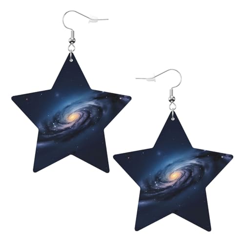 Weiße trendige Leder-Stern-Ohrringe für Frauen – leichtes Universum, Milchstraße, Galaxie-Druck, baumelnder Schmuck, Partygeschenke und Dekorationen, Einheitsgröße, Leder Weiße trendige Leder-Stern-Ohrringe für Frauen – leichtes Universum, Milchstraße, Galaxie-Druck, baumelnder Schmuck, Partygeschenke und Dekorationen, Einheitsgröße, Leder von LLOTPQ