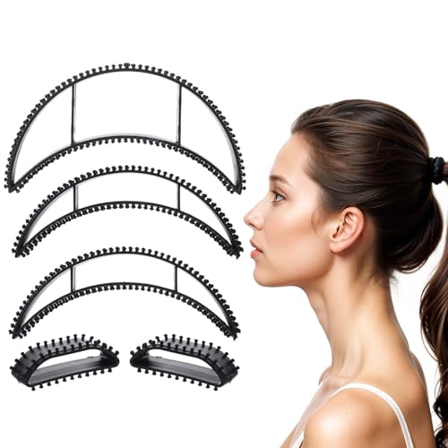 Bump It Haar-Zubehör-Set, schwarze Bumpits für Haare, Volumengebühr für Damen und Mädchen, flauschige Haarstyling-Einsätze, keine Nadeln oder Clips erforderlich (3 Stile) von LLOUSSAK