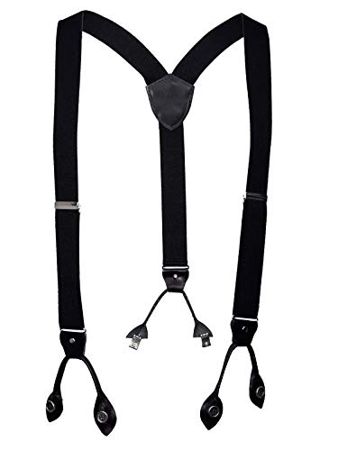 LLOYD 05 120 Hosenträger Leder Rückenteil und Roll-Clips, Schwarz, 35mm von Lloyd Men's Belts