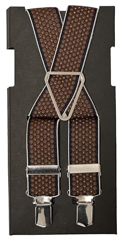 LLOYD-Hosenträger 35 mm gemustert 2-streifig gekreuzt, Metallkreuz Gr.120 407 cognac von LLOYD Men´s Belts