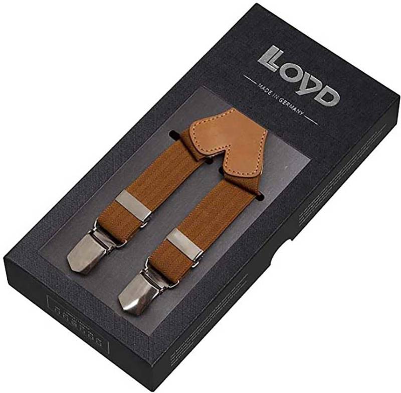 LLOYD Men’s Belts Hosenträger LLOYD-Hosenträger 25 mm uni Lederrückenteil Clips 11-Cognac von LLOYD Men’s Belts