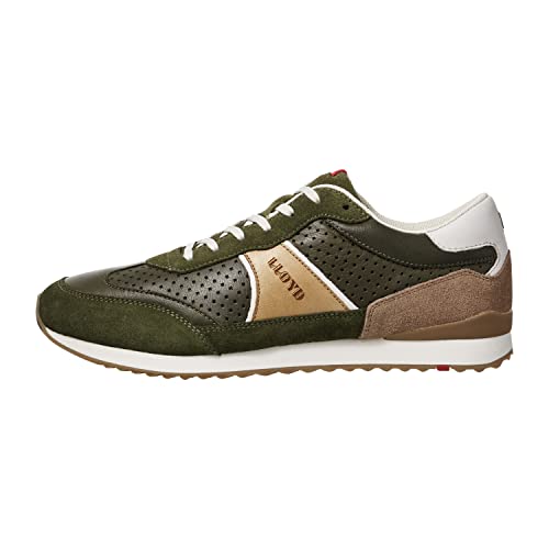 LLOYD Herren Halbschuhe Earl, Männer Low-Top Sneaker,lose Einlage,Freizeitschuhe,Turnschuhe,Laufschuhe,schnürschuhe,Verde/Cappuccino,43 EU / 9 UK von LLOYD