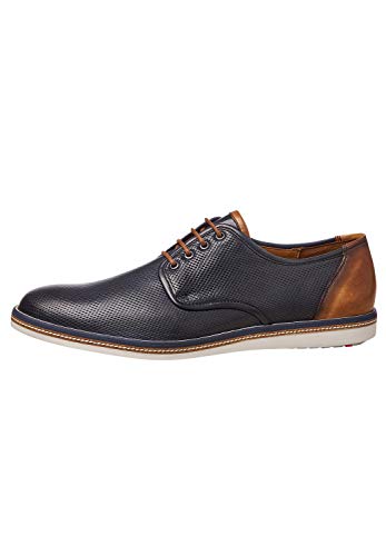 LLOYD Herren Schnürhalbschuhe Gino Schnürschuh Glattleder Freizeit Elegant Schuhe Uni Herren blau braun klassischer Schuh gino von LLOYD