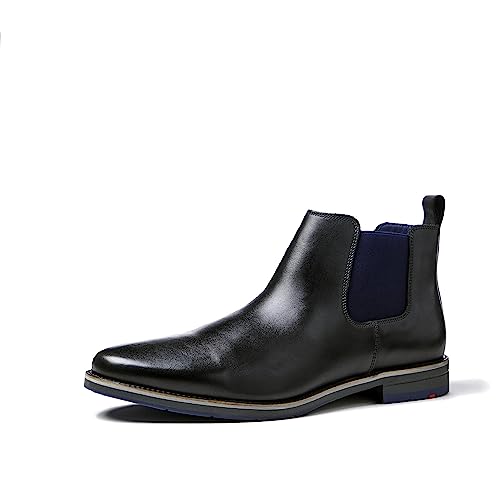 LLOYD Herren Stiefeletten Lawrence, Männer Chelsea Boots,Normalweit,Winterschuhe,gefüttert,Boots,Stiefel,Bootee,Booties, SCHWARZ, 42.5 EU / 8.5 UK von LLOYD