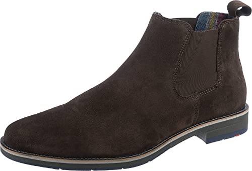 Lloyd Leon Chelsea Boots Veloursleder Uni, 44.5 EU, Braun Mittel von LLOYD