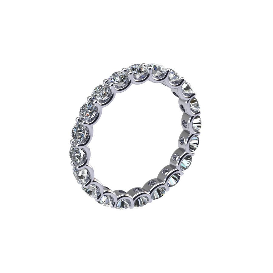 2Ctw - U Setting Diamant Eternity Band Für Frauen, Lab Diamond Ring, Ehering, Platin, Gelb, Weiß, Roségold Ring von LLPrivateJewellers