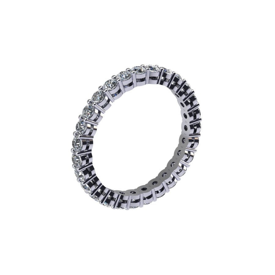 Diamant Eternity Ring Mit Korb-Einstellung | 1 Ctw. Lab Diamond Ehering, Für Frauen, Rose, Gelb, Weißgold, Platin von LLPrivateJewellers