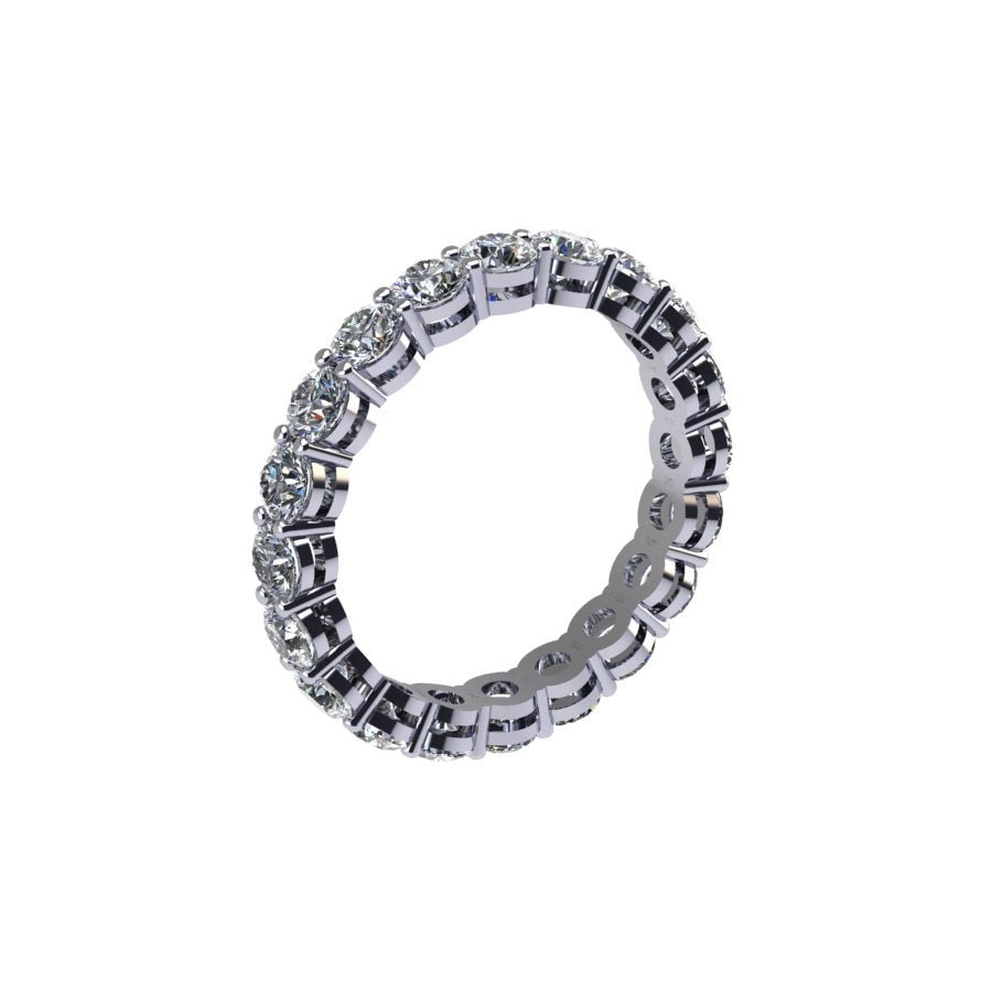 Diamant Eternity Ring Mit Korb-Einstellung | 2 Ctw. Lab Diamond Ehering Für Frauen, Ehering, Weiß, Rose, Gelbgold Ring, Platin von LLPrivateJewellers