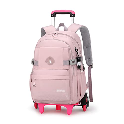 LLXNQ026 45,7 cm Rollrucksack für Mädchen und Jungen, hohe Kapazität, Schultasche, 6 Räder, Computer-Rucksäcke, Trolley-Koffer, Büchertasche, abnehmbarer Gepäck, Daypack-A1 von LLXNQ026