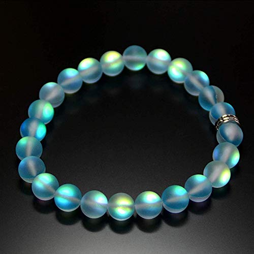 Steinarmband Für Frauen,Handgemachtes Armband Aus Natursteinperlen,7 Chakra Vintage Armband Mermaid Glas Kristall Blau Leuchtenden Stein Mondstein Perlen Elastische Energie Armreif Für Frauen Män Steinarmband Für Frauen,Handgemachtes Armband Aus Natursteinperlen,7 Chakra Vintage Armband Mermaid Glas Kristall Blau Leuchtenden Stein Mondstein Perlen Elastische Energie Armreif Für Frauen Män von LLXXYY
