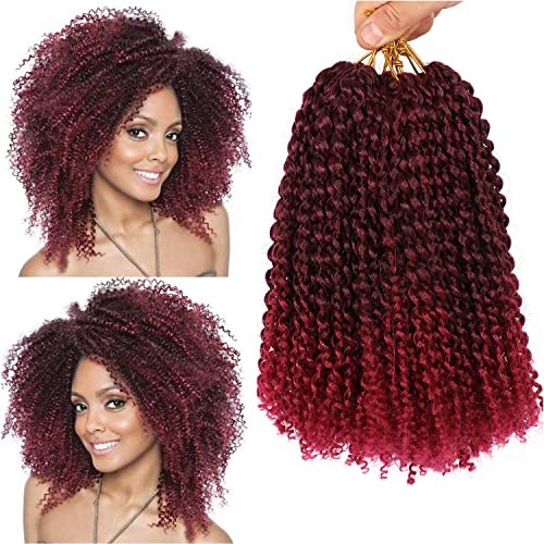 Marlybob Passion Twist Hair Häkelhaar, krauses, lockiges Häkelhaar, kurze Häkelhaar-Extensions für schwarze Frauen, 25,4 cm (8 Bündel), Nr. 1B-bug von LLZBEAUTYHair