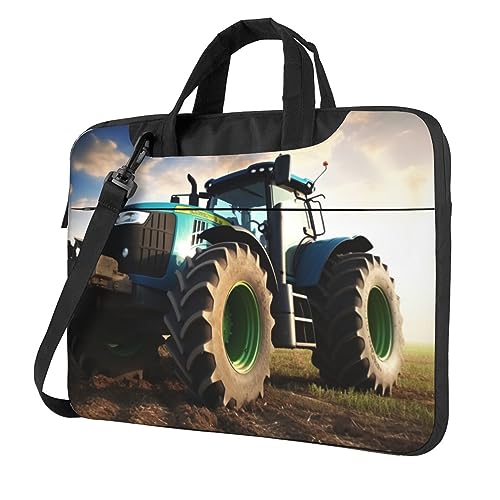 Bauernhoftraktor Laptoptasche für Damen Herren Laptop Umhängetasche Laptop Aktentasche Laptop Tragetasche, Schwarz , 35, 6 cm, Laptoptasche von LLaviD