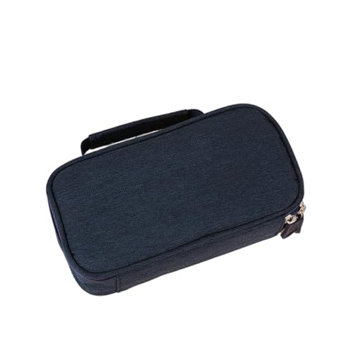 LLaviD Mäpchen Großkapazität Double Canvas Pen Case Einfache Multifunktionale Schreibwarenfall Student Reißverschluss Pen Fall-blau 02-22 * 11,5 * 5 cm von LLaviD