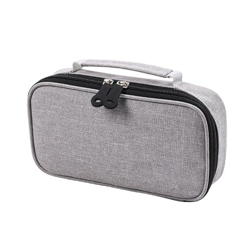 LLaviD Mäpchen Großkapazität Double Canvas Pen Case Einfache Multifunktionale Schreibwarenfall Student Reißverschluss Pen Fall-grau 01-22 * 11,5 * 5 cm von LLaviD